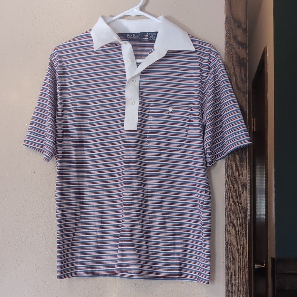 Par Four Men's Sportswear Vinytage Golf Polo Shirt